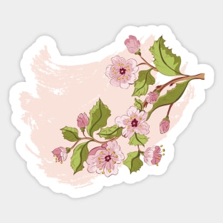 Blooming sakura branch Sticker